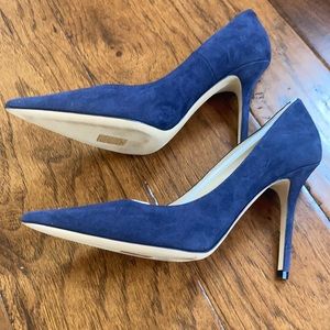 Jimmy Choo Shoes, Classic Navy Suede, Size 8.